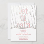 Glittery Rain Bridal Shower-uitnodiging Kaart (Voorkant)