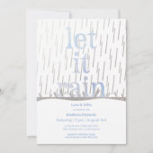 Glittery Rain Bridal Shower-uitnodiging Kaart (Voorkant)