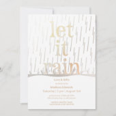 Glittery Rain Bridal Shower-uitnodiging Kaart (Voorkant)
