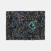 Glittery Rainbow Musical Notes Music Lover Throw Fleece Deken (Voorkant (Horizontaal))