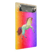Glittery Rainbow Unicorn Mini Klembord (Schuin)