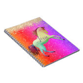 Glittery Rainbow Unicorn Notitieboek (Rechterzijde)