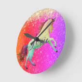 Glittery Rainbow Unicorn   Ronde Klok (Hoek)