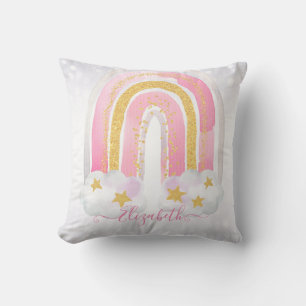 Glittery RAINBOWS, Glittery GIRLY Bedroom decor, s Kussen
