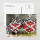 Glittery Red Bulbs Briefkaart (Voorkant / Achterkant)