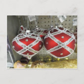 Glittery Red Bulbs Briefkaart (Voorkant)