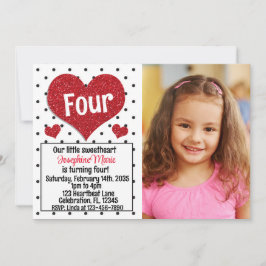 Glittery Red Heart Lieverd elke dag van de avond Kaart