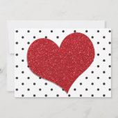 Glittery Red Heart Lieverd elke dag van de avond Kaart (Achterkant)