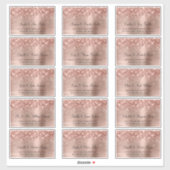Glittery Roos Gold 15 Adresetiketten voor weddensc Sticker (Vel)