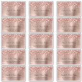 Glittery Roos Gold 15 Adresetiketten voor weddensc Sticker (Voorkant)