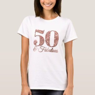 Glittery Roos Gold 50 & Fabulous T-shirt