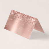 Glittery Roos Gold 60e verjaardag - Hartelijk dank Kaart (Achterkant)