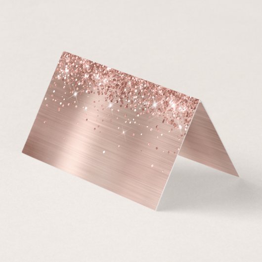 Glittery Roos Gold 60e verjaardag - Hartelijk dank Kaart (Achterkant)