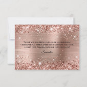 Glittery Roos Gold Foil 21st Birthday Bedankkaart (Achterkant)