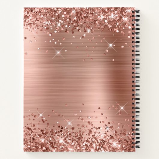 Glittery Roos Gold Foil 21st Birthday Notitieboek (Achterkant)