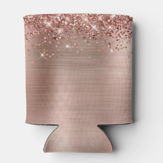 Glittery Roos Gold Foil 30th Birthday Blikjeskoeler (Achterkant)