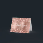 Glittery Roos Gold Foil 40th Birthday Bedankkaart<br><div class="desc">Onze faux dunne roos goudglitter en geborsteld metaal folie dank je briefkaarten zijn de perfecte manier om je waardering te shows voor je vrienden die op je 40ste verjaardag komen, en een mooi cadeau te geven. Of u de binnenlandse tekst voor elke ontvanger individueel wilt aanpassen, of het zelfde binnenlandse...</div>