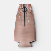 Glittery Roos Gold Foil 40th Birthday Flesjeskoeler (Achterkant)