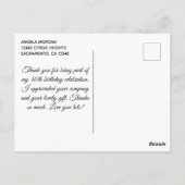 Glittery Roos Gold Foil 40th Birthday Hartelijk da Briefkaart (Achterkant)