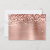 Glittery Roos Gold Foil 60th Birthday Bedankkaart (Achterkant)