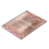 Glittery Roos Gold Foil 60th Birthday Guestbook Notitieboek (Linkerzijde)