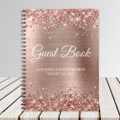 Glittery Roos Gold Foil 60th Birthday Guestbook Notitieboek