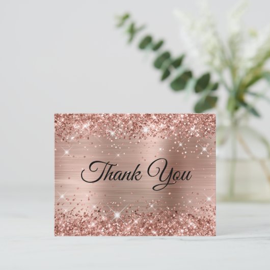 Glittery Roos Gold Foil 60th Birthday Hartelijk da Briefkaart (Staand voorkant)