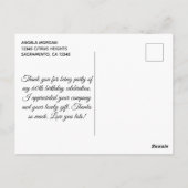 Glittery Roos Gold Foil 60th Birthday Hartelijk da Briefkaart (Achterkant)