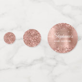 Glittery Roos Gold Foil Baby shower Confetti (Voorkanten)