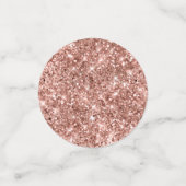 Glittery Roos Gold Foil Baby shower Confetti (Kleine voorkant)