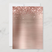 Glittery Roos Gold Foil Baby shower Kaart (Achterkant)