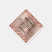 Glittery Roos Gold Foil Baby shower Servet (Hoek)