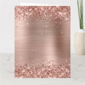 Glittery Roos Gold Foil Big Happy Birthday Kaart (Achterkant)