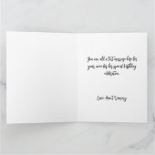 Glittery Roos Gold Foil Big Joyeux Anniversaire Kaart (Binnen)