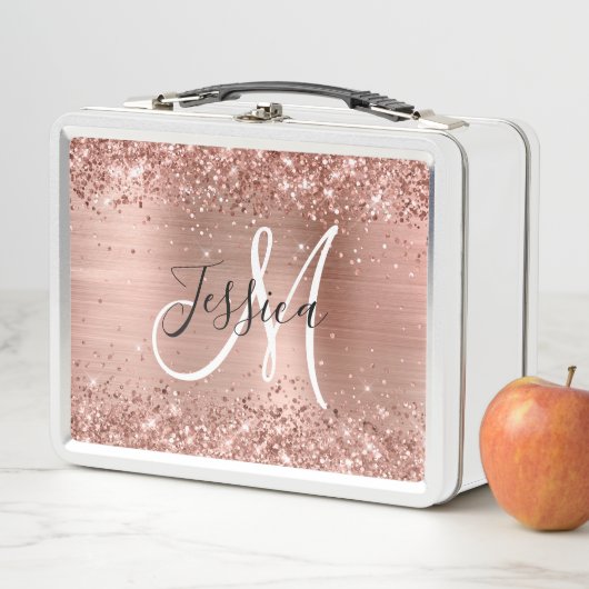 Glittery Roos Gold Foil Black en White Monogram (In situ)