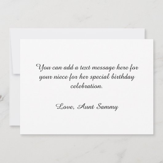 Glittery Roos Gold Foil Classic Happy Birthday Kaart (Achterkant)