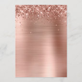 Glittery Roos Gold Foil Cocktails Bar Menu (Achterkant)