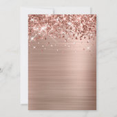 Glittery Roos Gold Foil Elegant Calligrafie Save The Date (Achterkant)