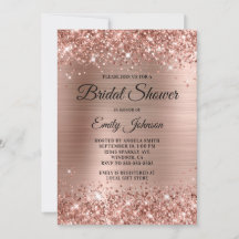 Glittery Roos Gold Foil Fancy Script Vrijgezellenf