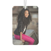 Glittery Roos Gold Foil Girly Handtekening Foto Luchtverfrisser (Achterkant)