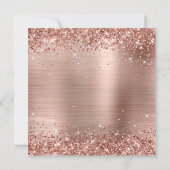 Glittery Roos Gold Foil Glam Weddenschap Kaart (Achterkant)