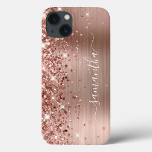 Glittery Roos Gold Foil Modern Girly Signature Case-Mate iPhone Case