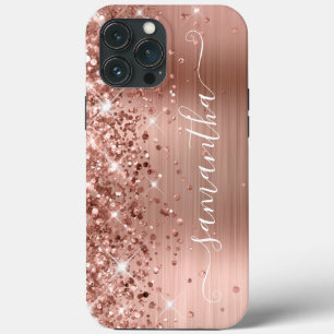 Glittery Roos Gold Foil Modern Girly Signature Case-Mate iPhone Case