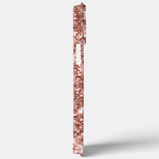 Glittery Roos Gold Foil Modern Girly Signature Case-Mate iPhone Case (Achterkant / Rechts)