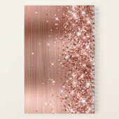 Glittery Roos Gold Foil Modern Girly Signature Notitieboek (Achterkant)