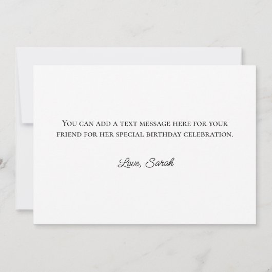 Glittery Roos Gold Foil Modern Happy Birthday Kaart (Achterkant)