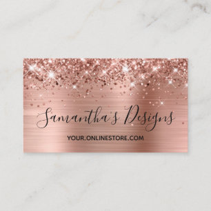 Glittery Roos Gold Foil Online Store Info Info Visitekaartje