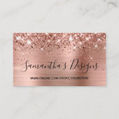 Glittery Roos Gold Foil Online Store Visitekaartje (Voorkant)
