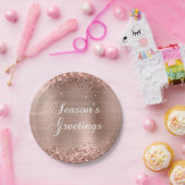 Glittery Roos Gold Foil Seasons Greetings Papieren Bordje (Feest)