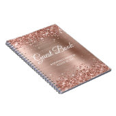 Glittery Roos Gold Foil Sweet 16 Guestbook Notitieboek (Rechterzijde)